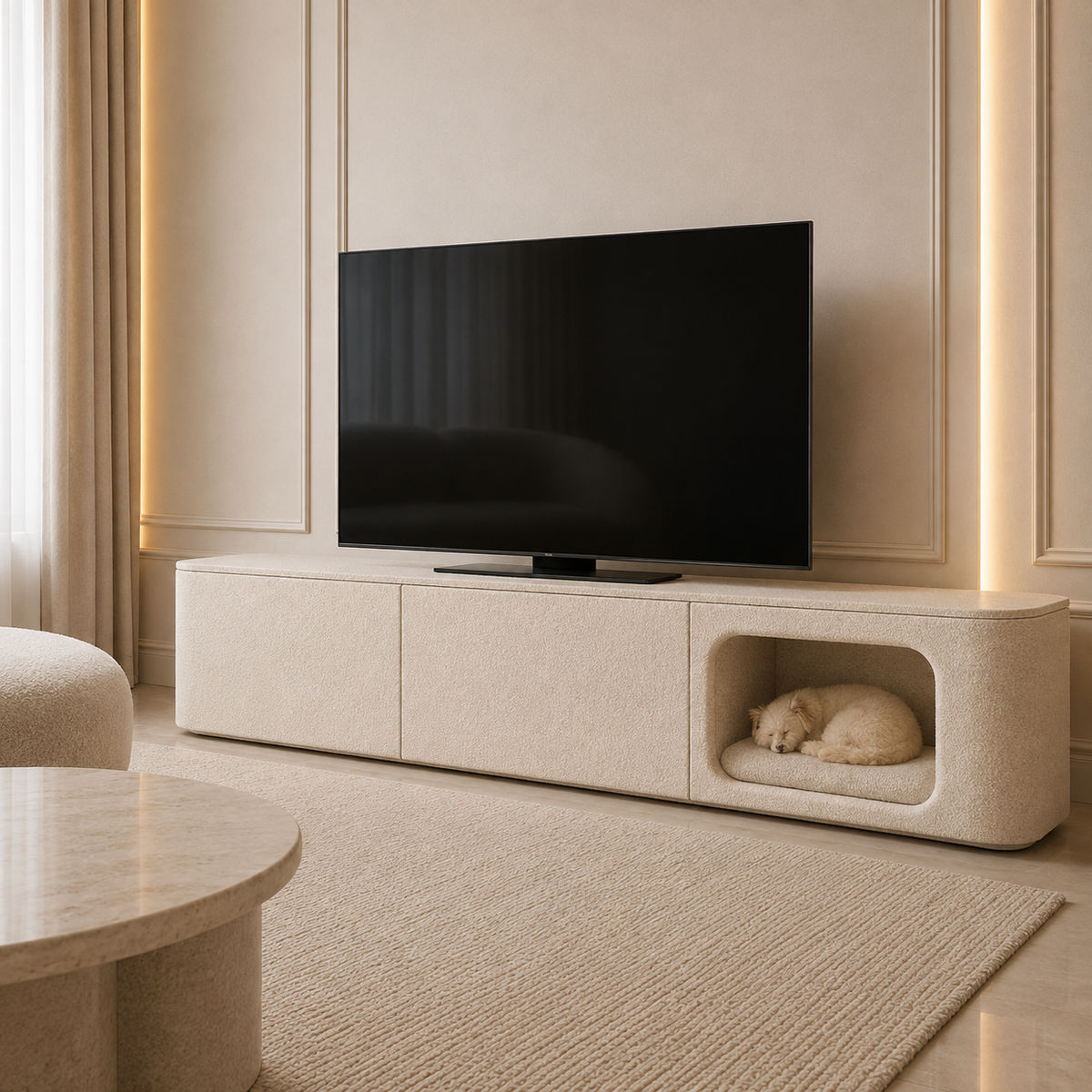 Aveline Closed Storage Pet Nook TV Console