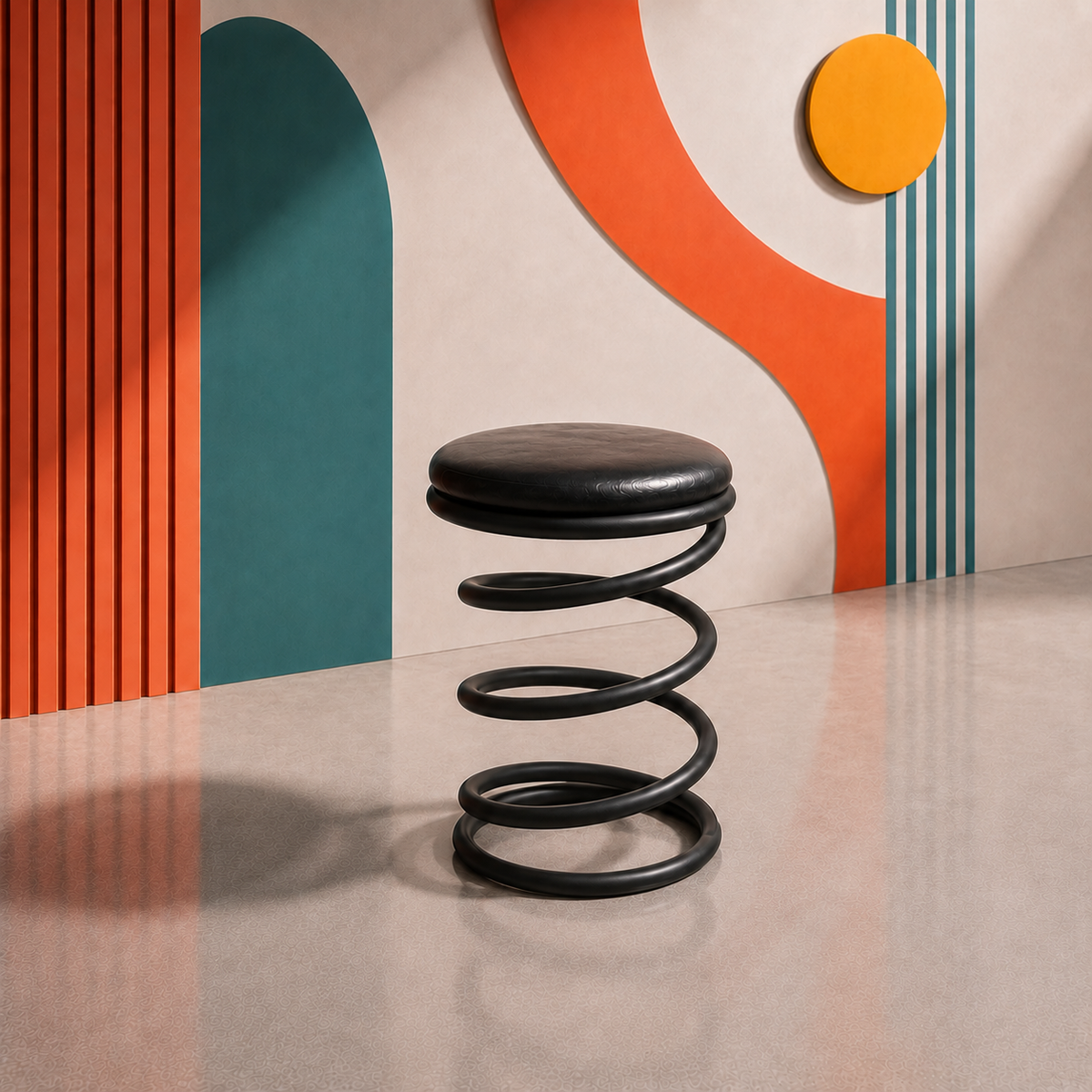 Spiral Spring Stool Hight