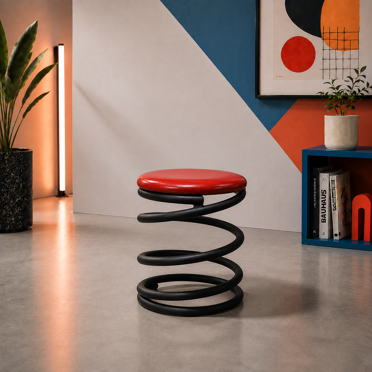 Spiral Spring Stool Low