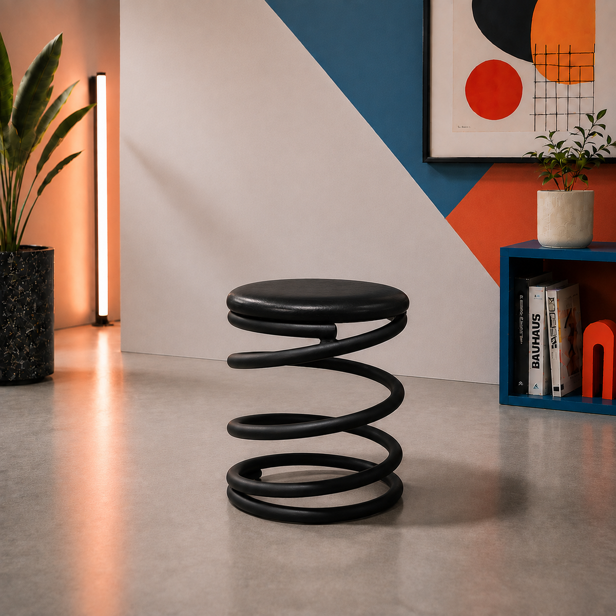 Spiral Spring Stool Low