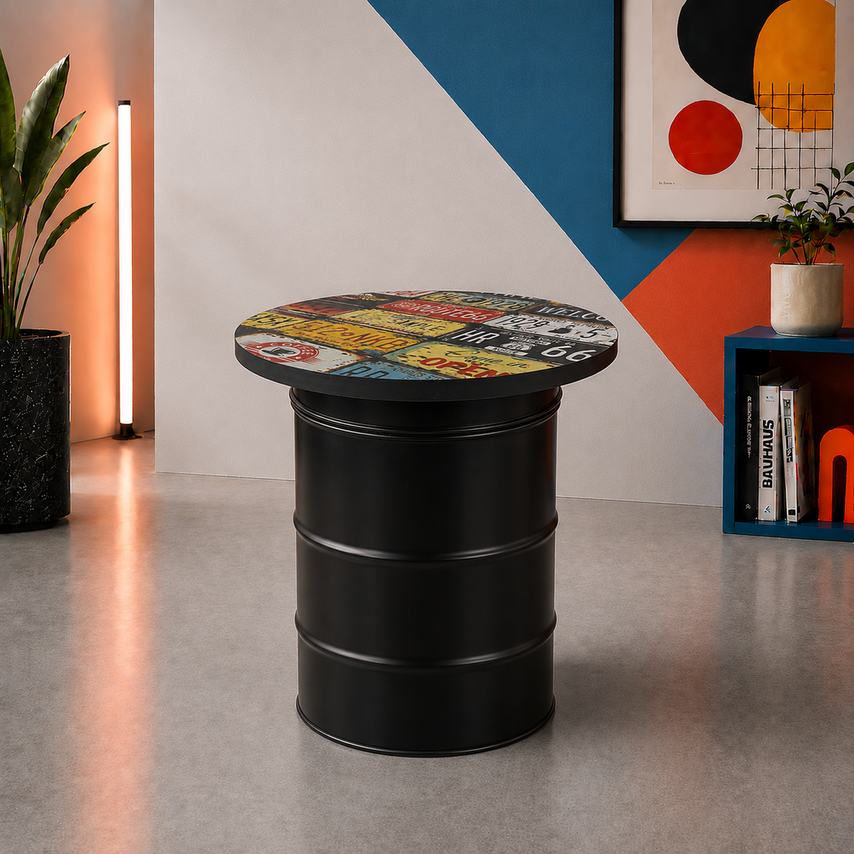 Retro Barrel Bar Table