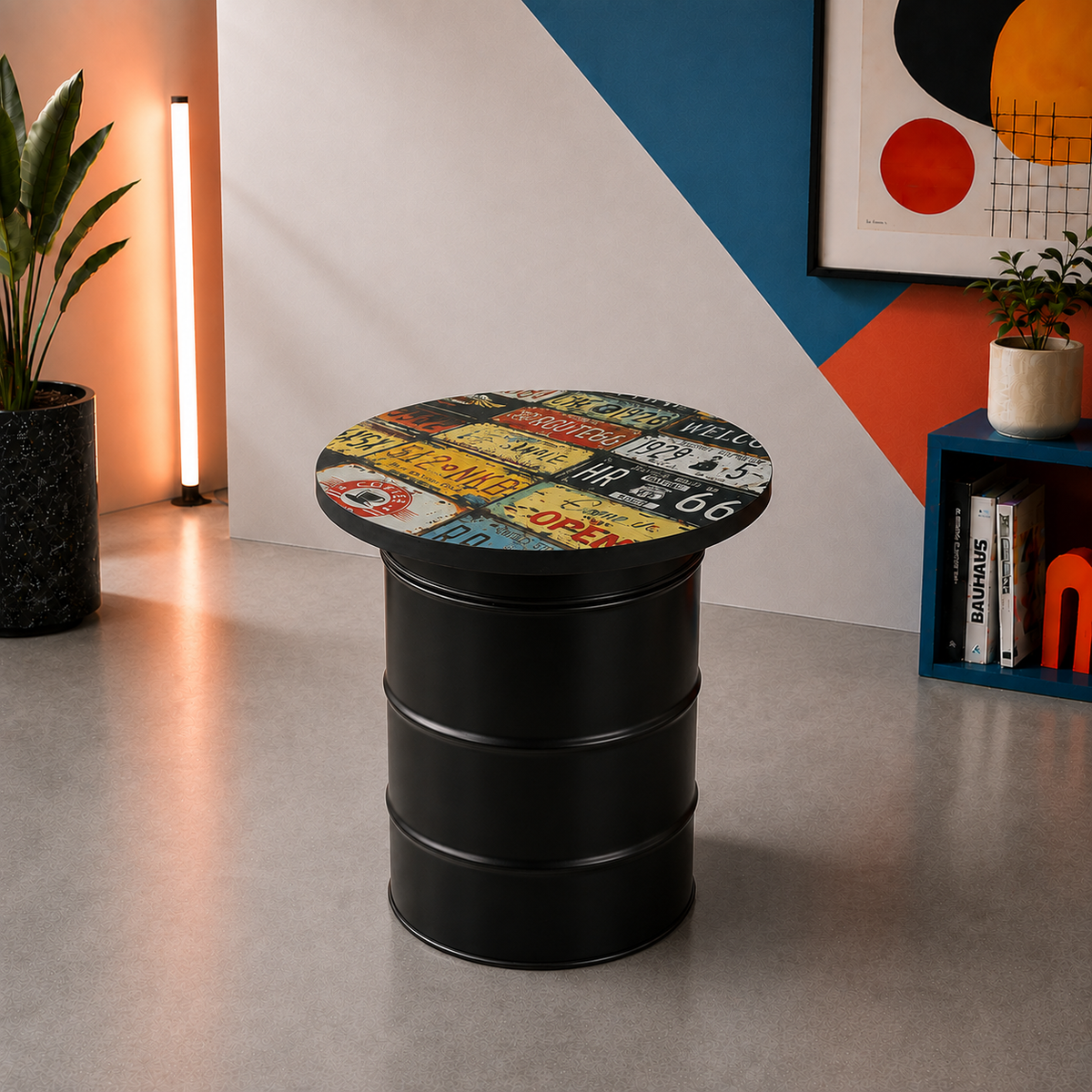 Retro Barrel Bar Table