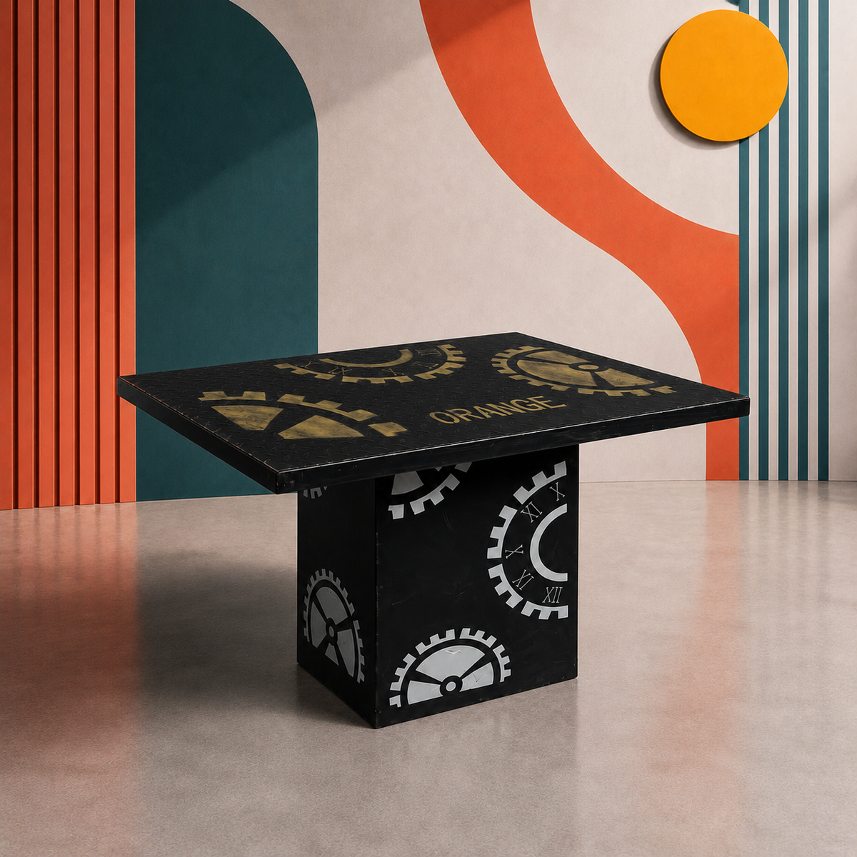 Industrial Gear Dining Table