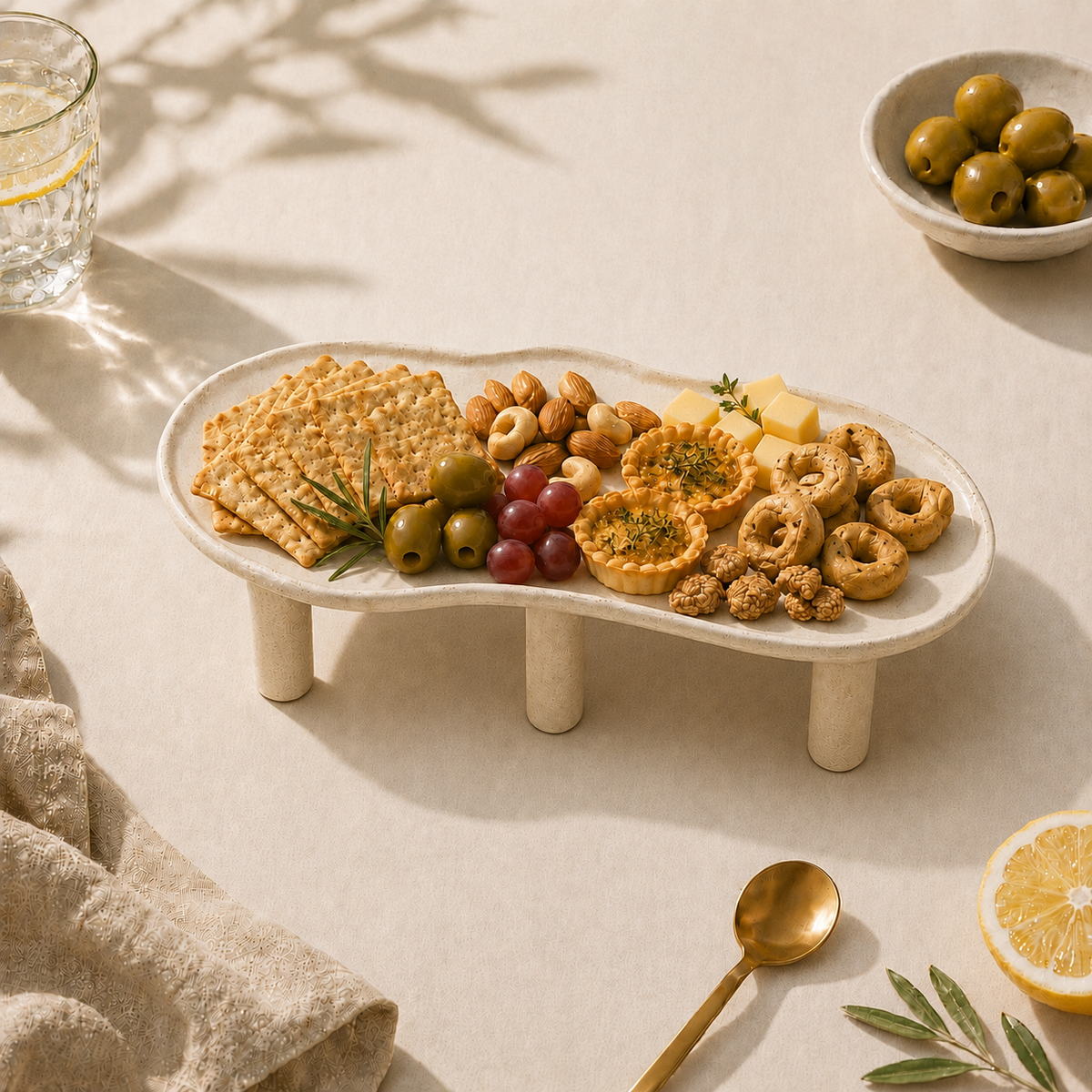 Dune Rise Ceramic Serving Platter