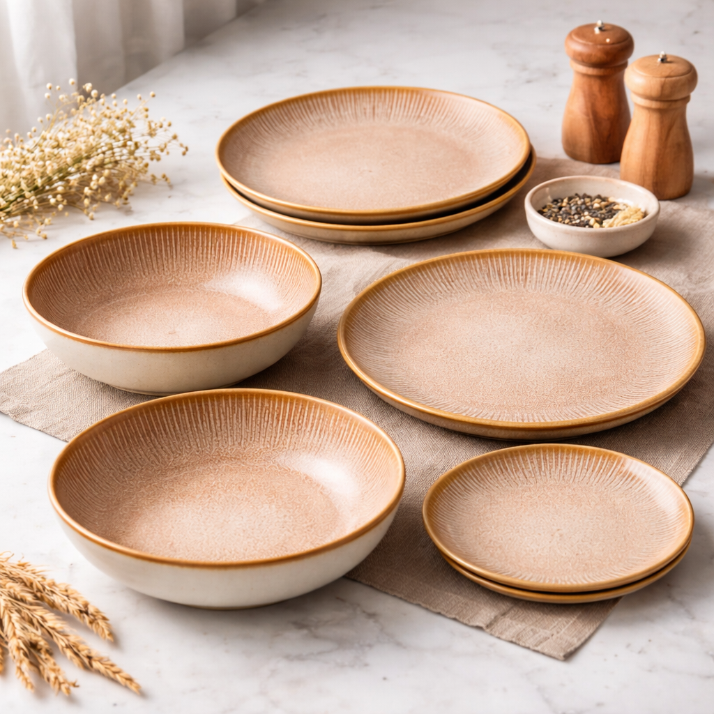 Shangri-La Earthstone Dining Set For Two (8 Pieces)