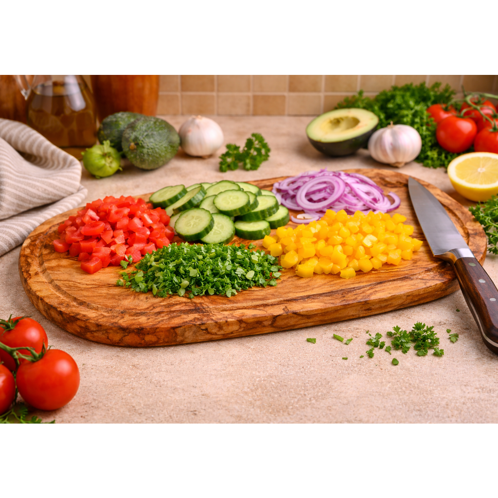 OLIVE WOOD CHOPPING BOARD 35CM