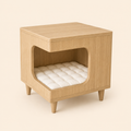 Modern Wooden Pet House Side Table with Cushion