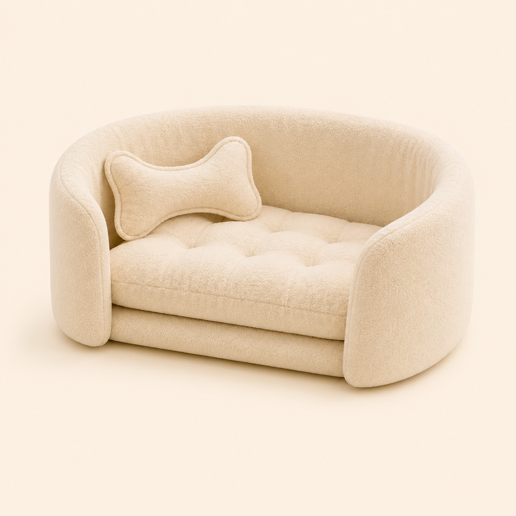 CozyCloud Plush Pet Sofa Bed