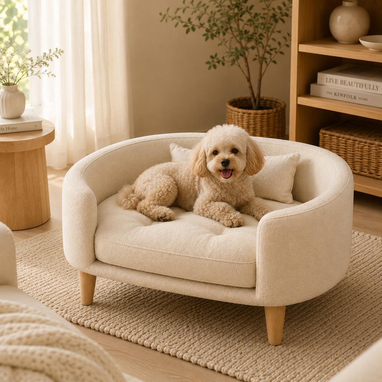 Haven Round Elevated Pet Bed