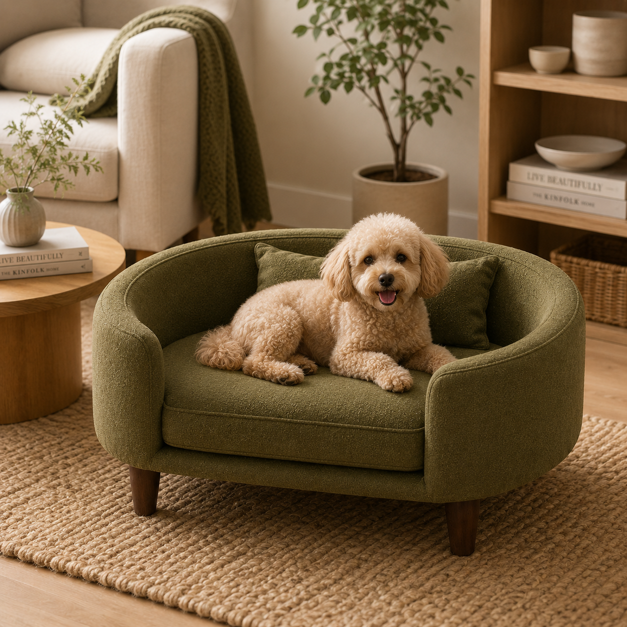 Haven Round Elevated Pet Bed