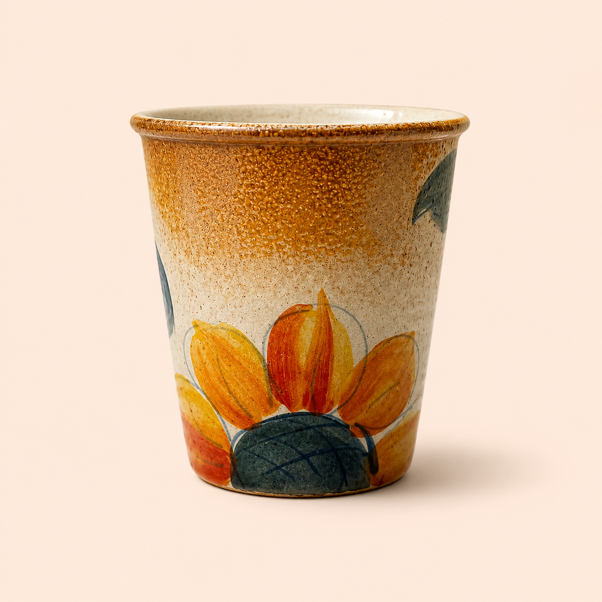 Handmade Half Sunflower Medium Cup