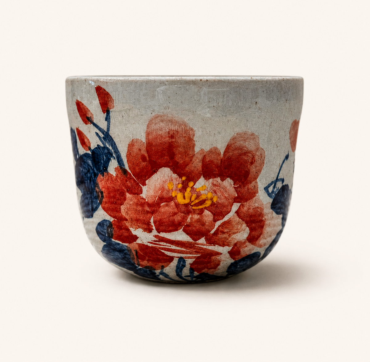Handmade Peony Large Ceramic Cup