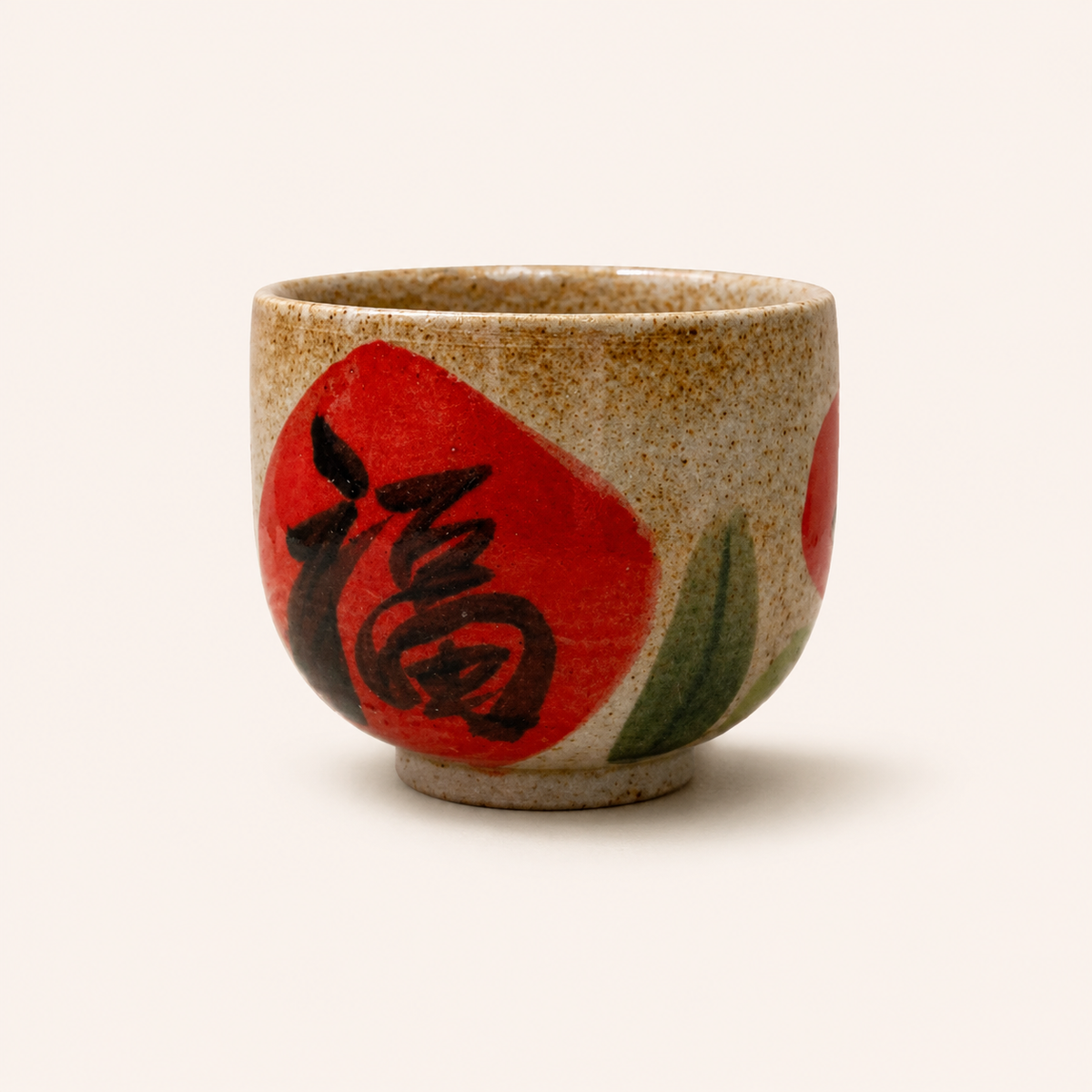 Handmade Good Fortune Small Ceramic Cup