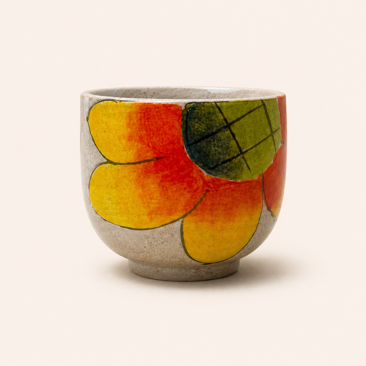 Handmade Sunflower Small Ceramic Cup
