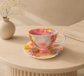 Handmade Pink Petal Coffee Cup (240ml)