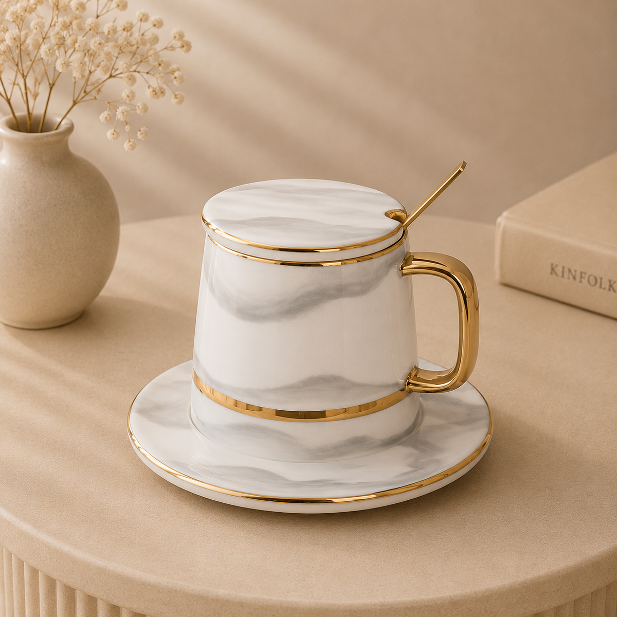 Charlotte Street Grey Breakfast Cup