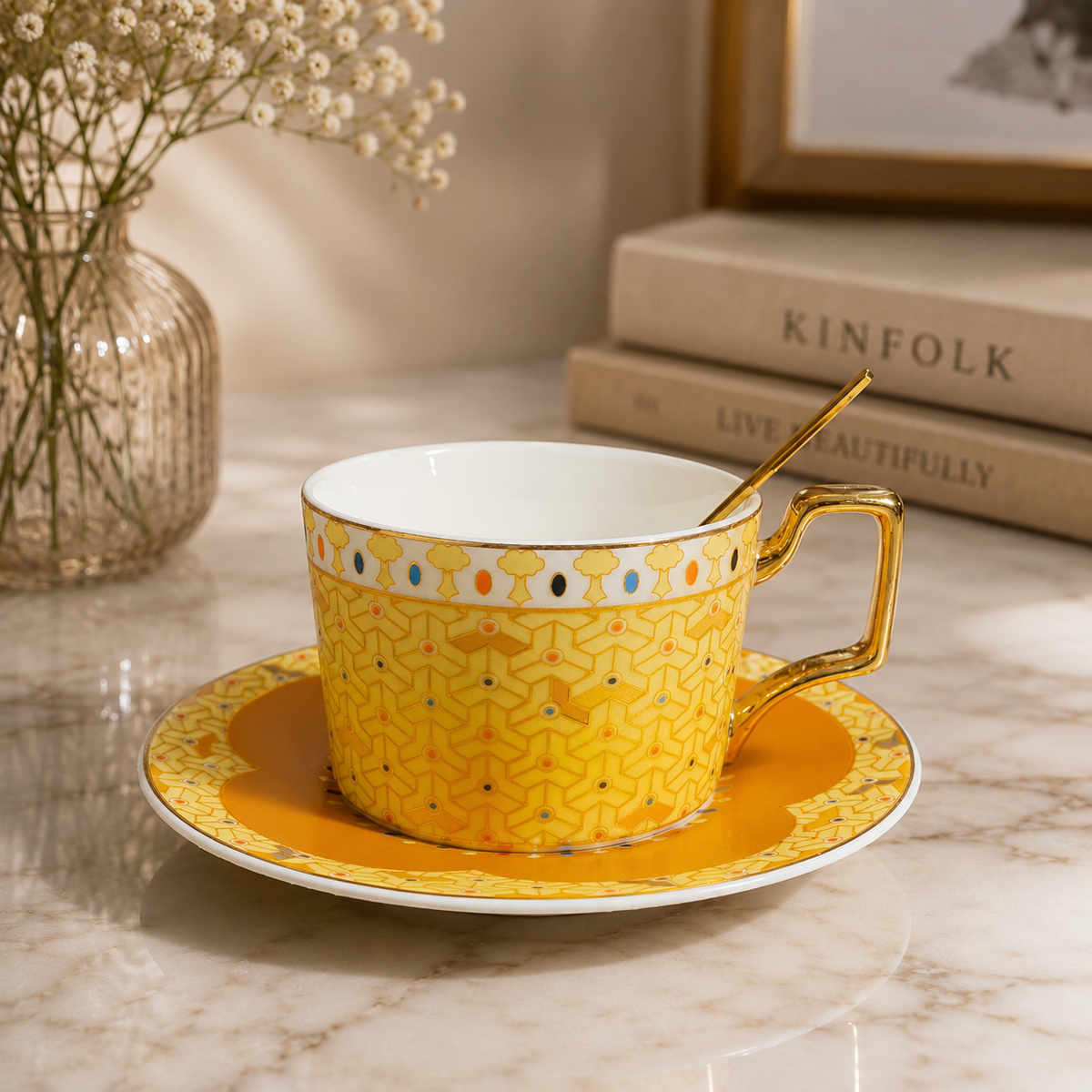 Yellow Palace Feast Coffee Cup