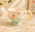 Handmade Peach Breakfast Cup (420ml)