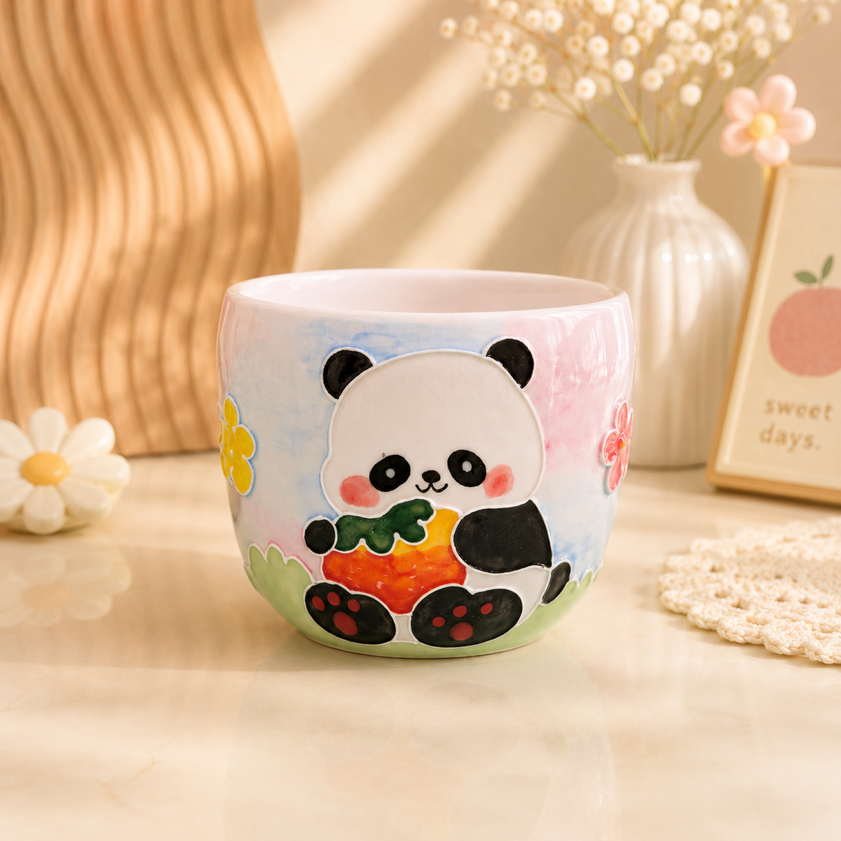Handmade Panda Gourd Cup