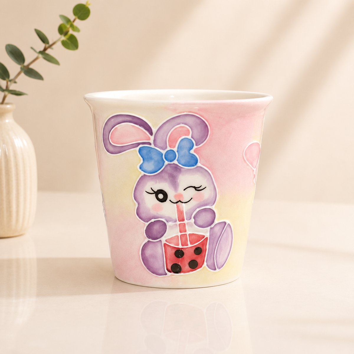 Handmade Bubble Tea Bunny Mini Cup