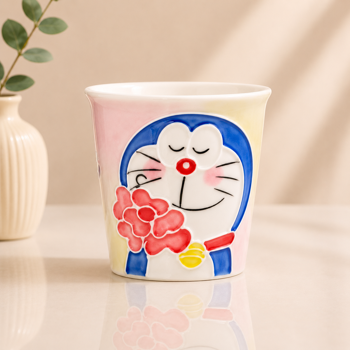 Handmade Doraemon Rose Mini Cup