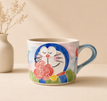Handmade Doraemon Rose Mug with Handle (200ml)