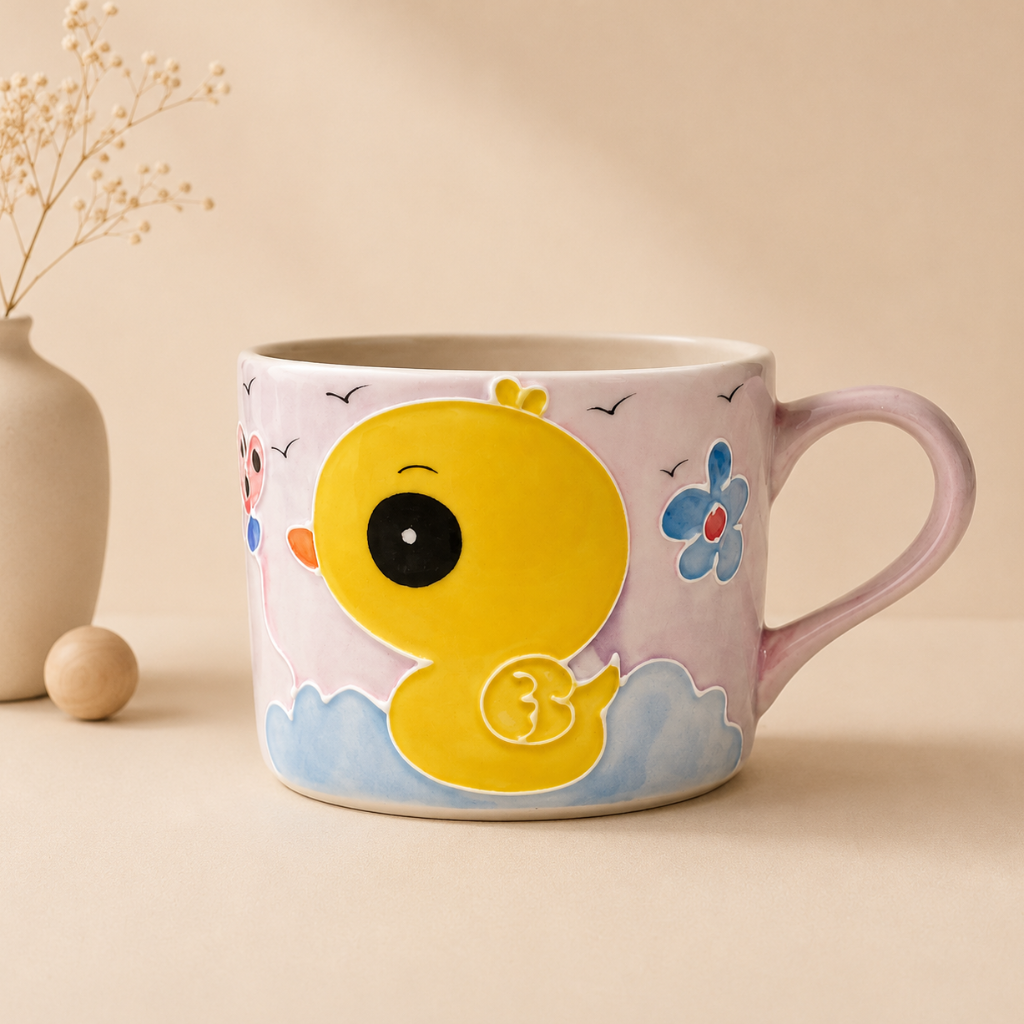 Handmade Duck Mug with Handle