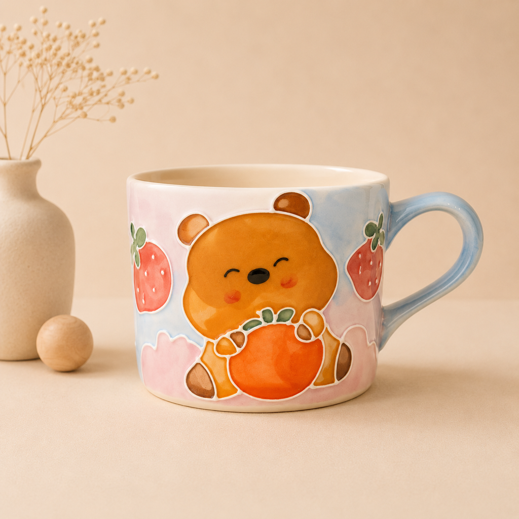 Handmade Bear Mug with Handle