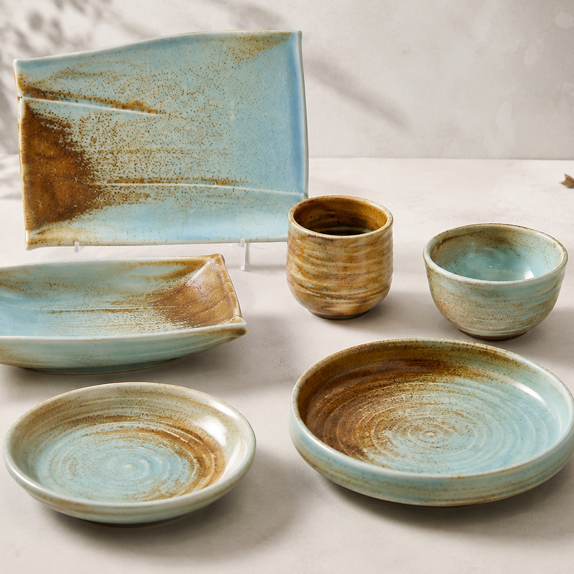 Blue Shore Dinnerware Set (18 Pcs)