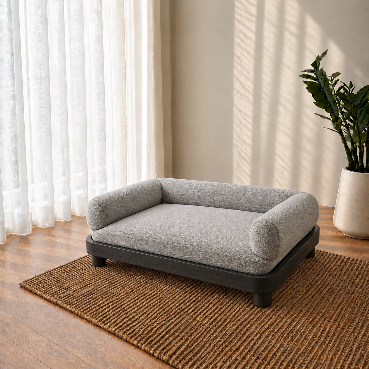 The Haven Wooden Boucle Pet Sofa