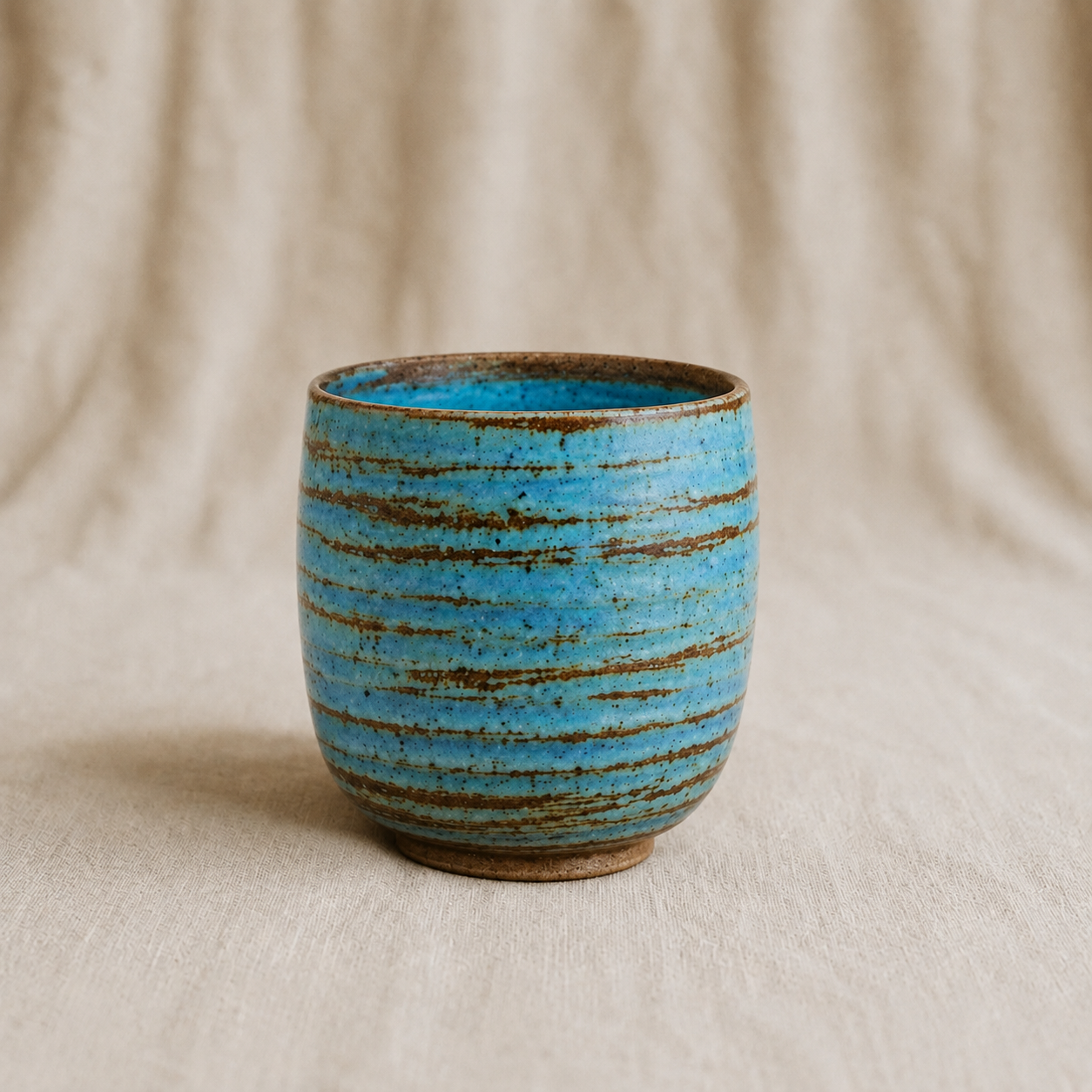 Dark Blue Vintage Handcrafted Ceramic Coffee Mug