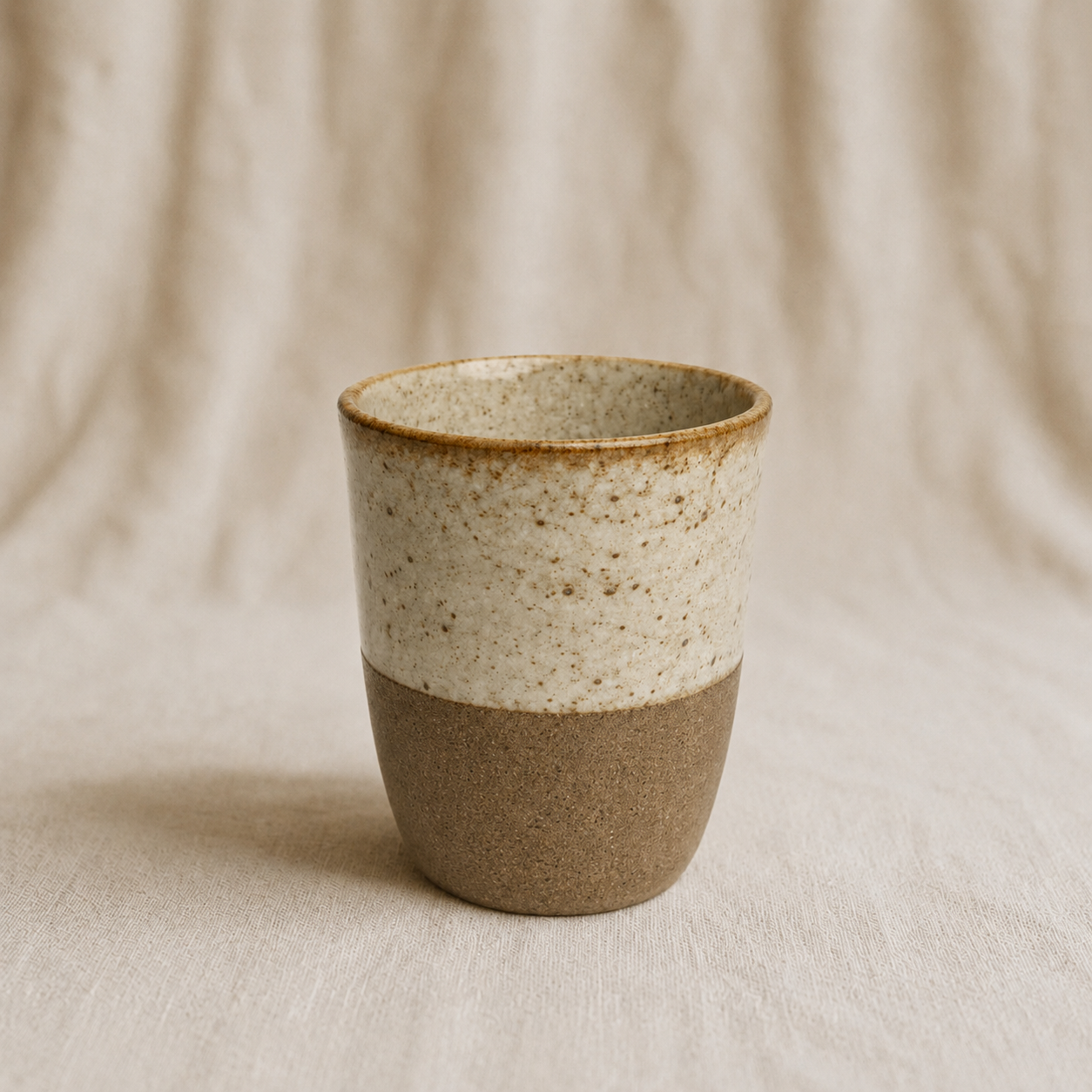 Handcrafted Two-Tone Ceramic Tumbler