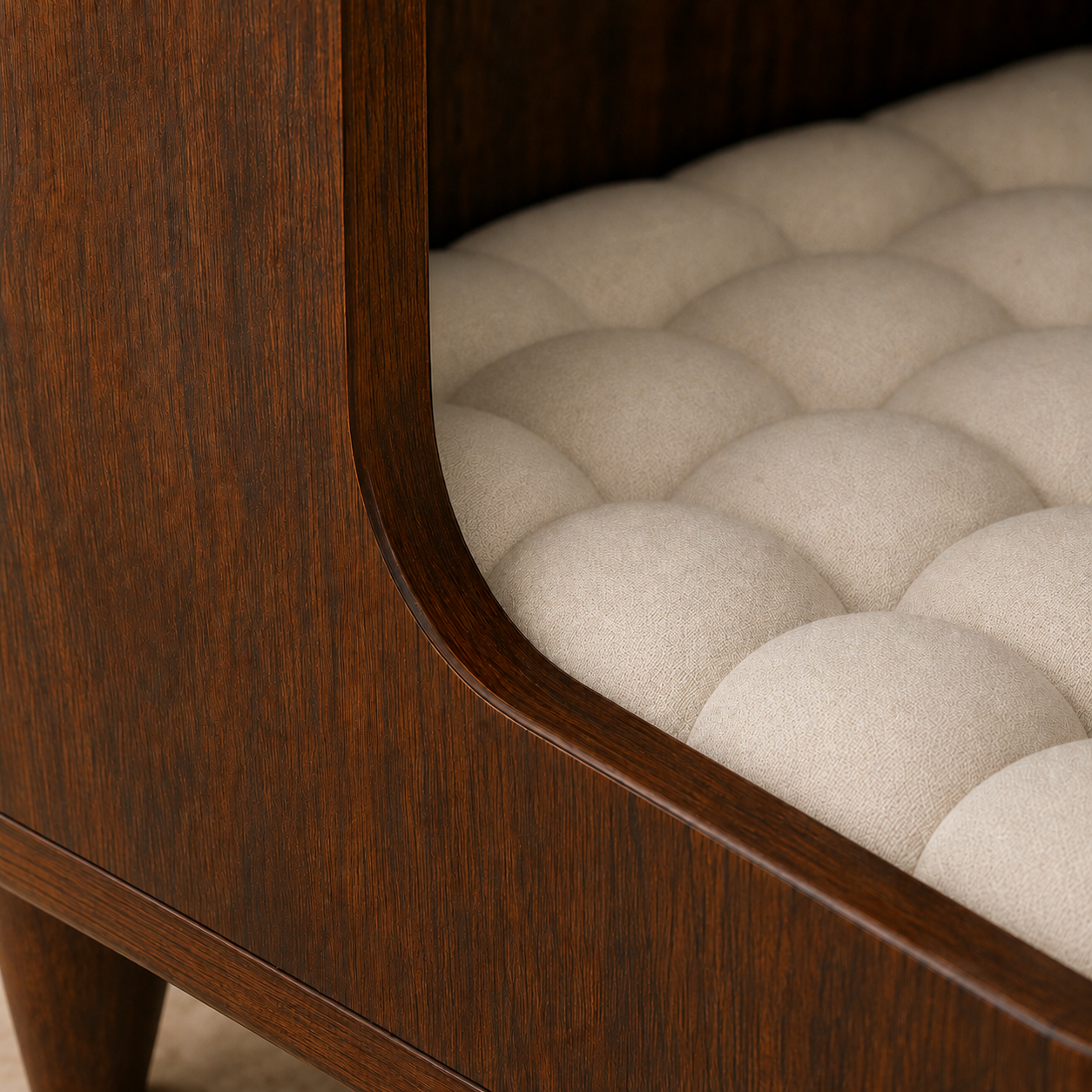 Modern Wooden Pet House Side Table with Cushion