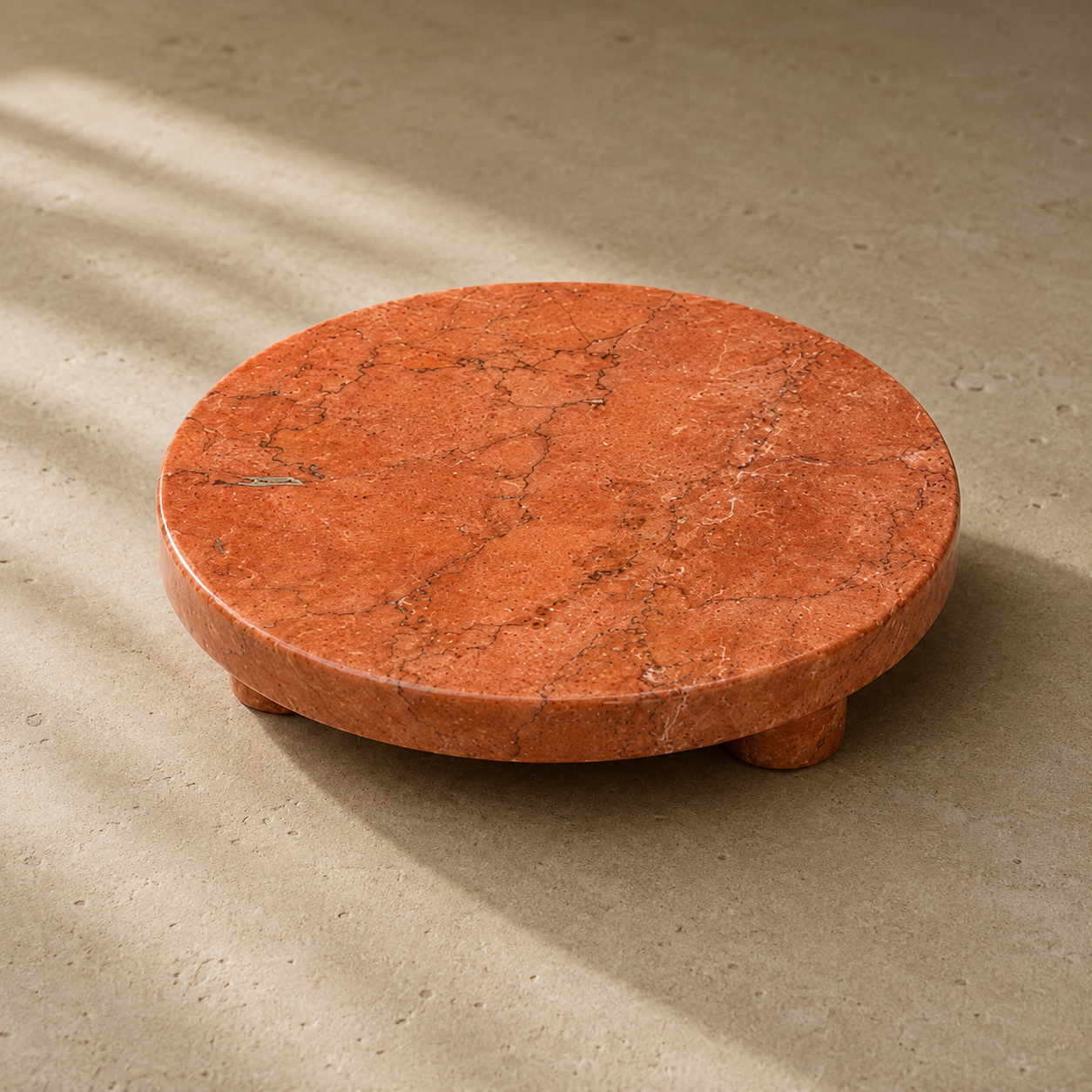 Round Marble Display Platform with Feet (25 cm)