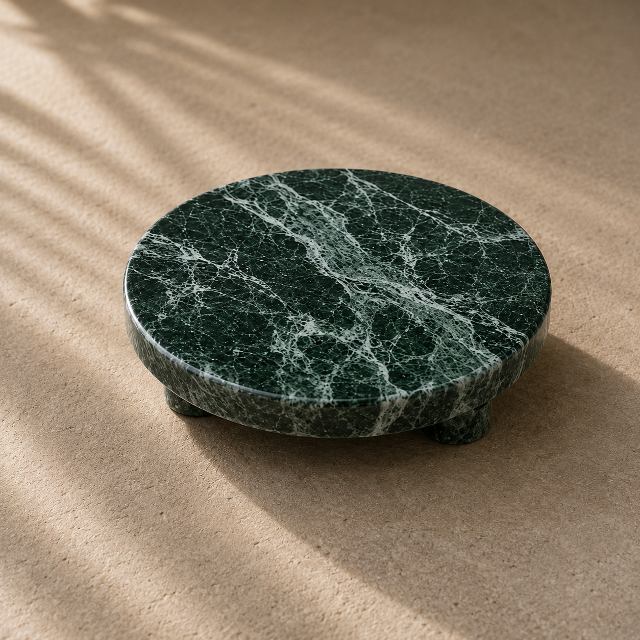 Round Marble Display Platform with Feet (25 cm)