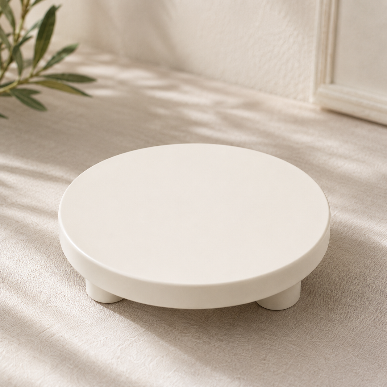 Round Marble Display Platform with Feet (30 cm)