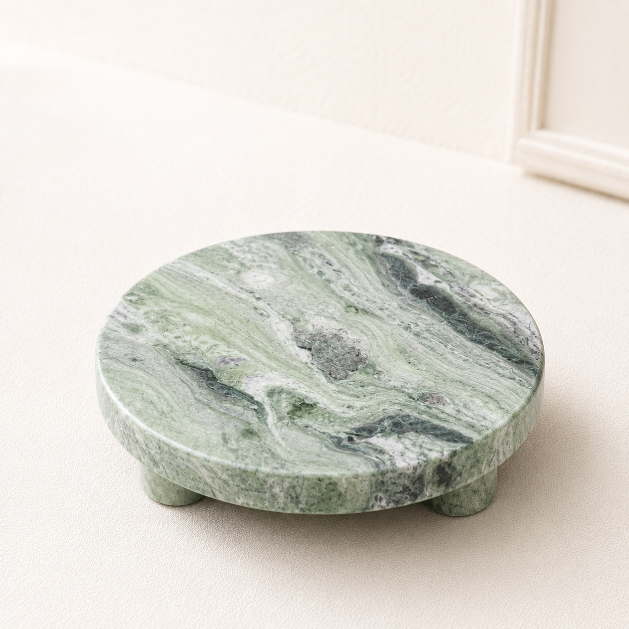 Round Marble Display Platform with Feet (30 cm)