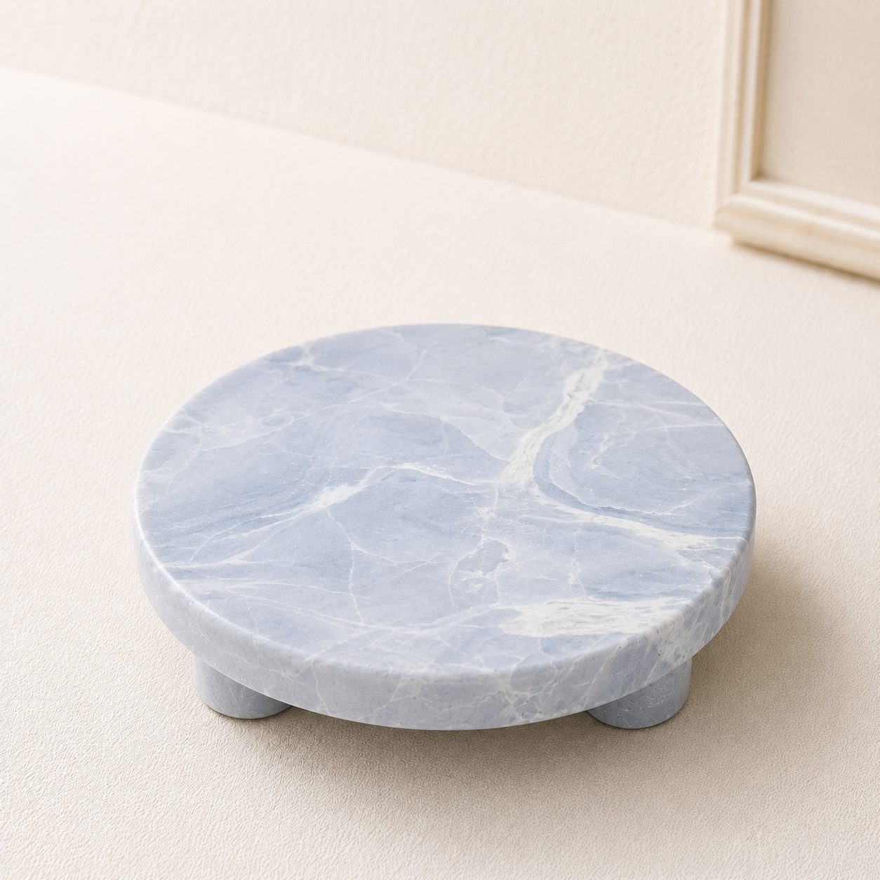 Round Marble Display Platform with Feet (30 cm)