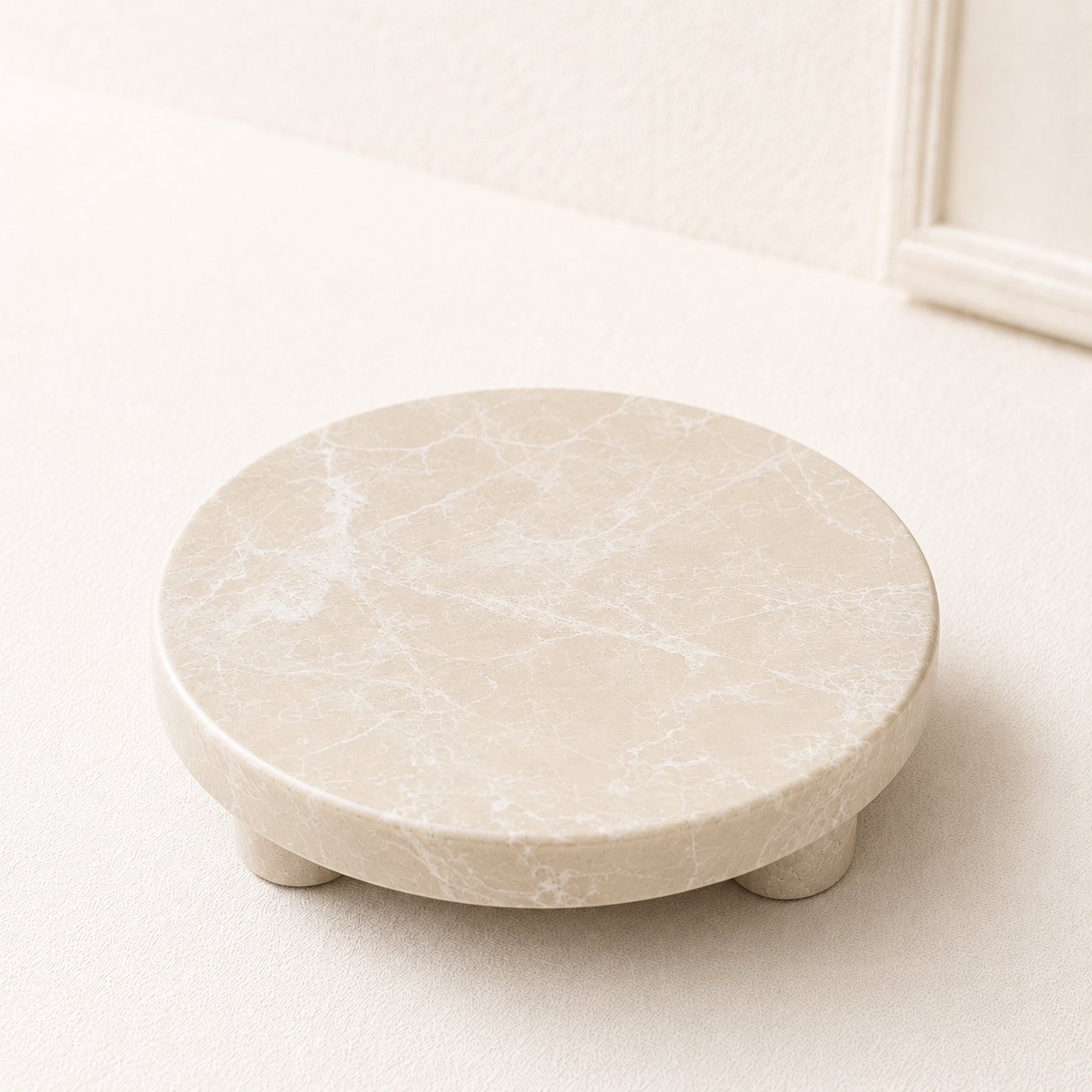 Round Marble Display Platform with Feet (30 cm)