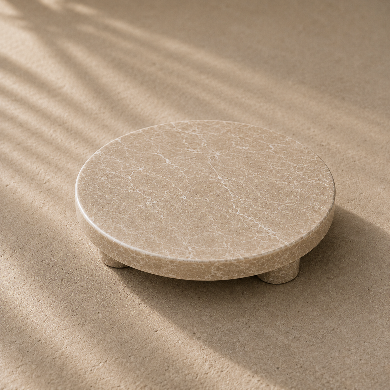 Round Marble Display Platform with Feet (30 cm)