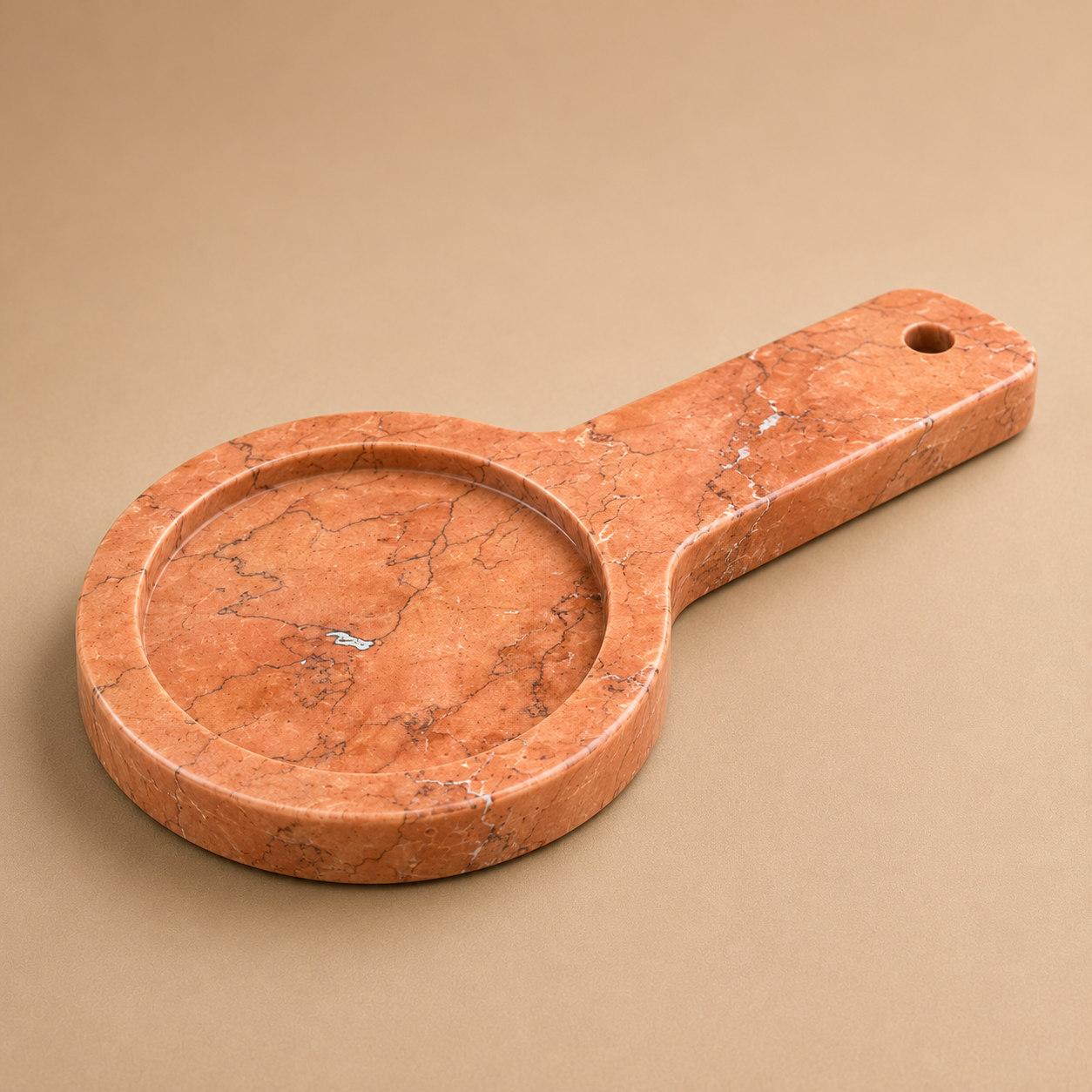 Marble Spoon Rest with Handle (12 cm)