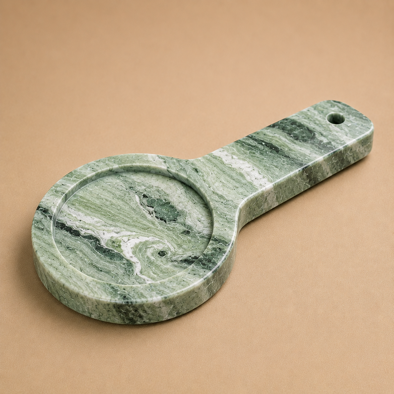 Marble Spoon Rest with Handle (12 cm)