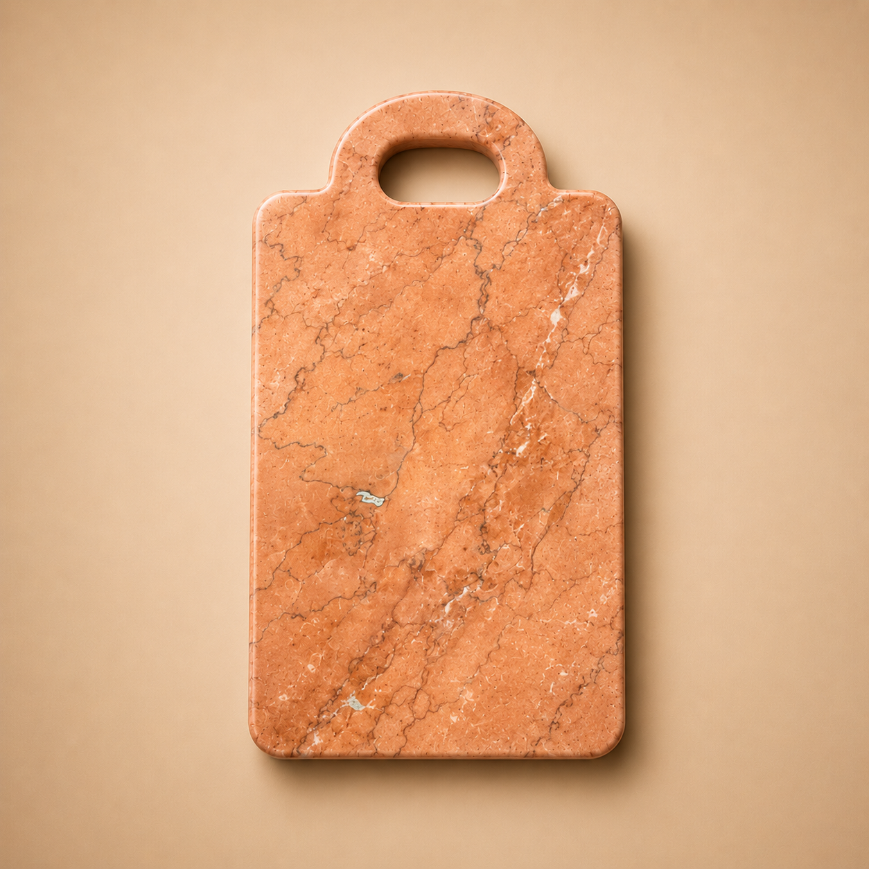Marble Serving Board with Handle (25x35 cm)