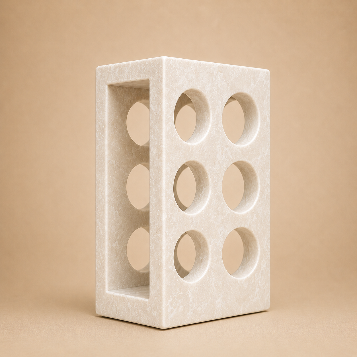 Marble Bottle Holder (6 Bottle Storage Rack)