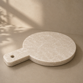 Round Marble Serving Board with Handle (25 cm)