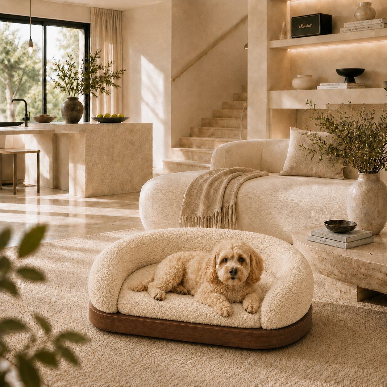 CozyNest Plush Pet Sofa Bed