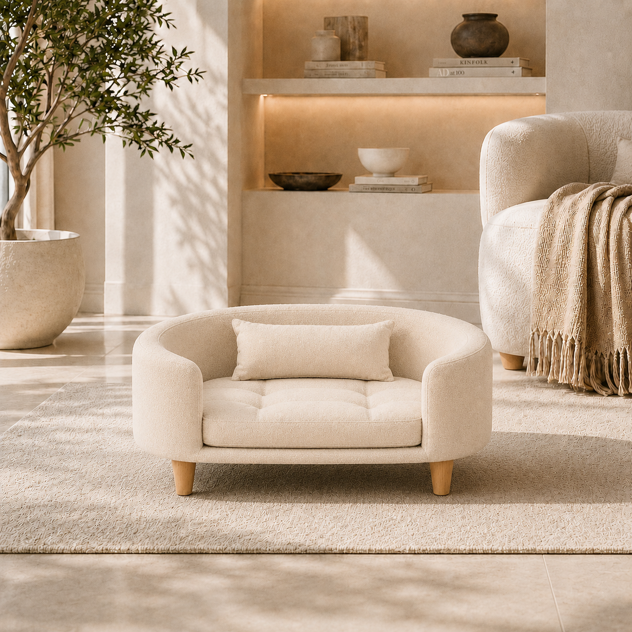 Haven Round Elevated Pet Bed
