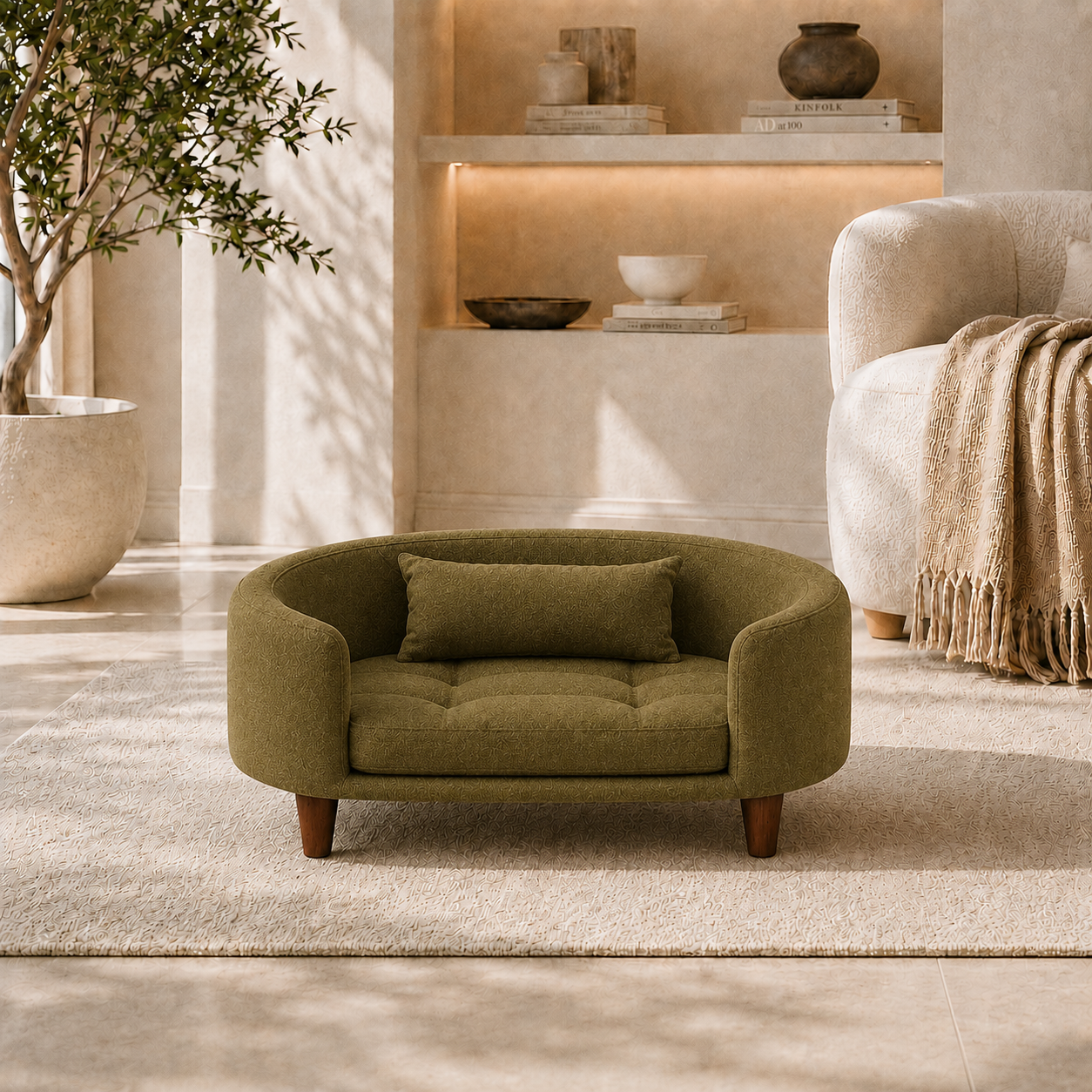Haven Round Elevated Pet Bed