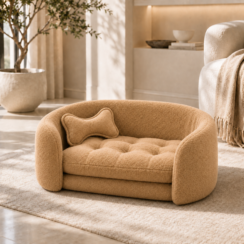 CozyCloud Plush Pet Sofa Bed