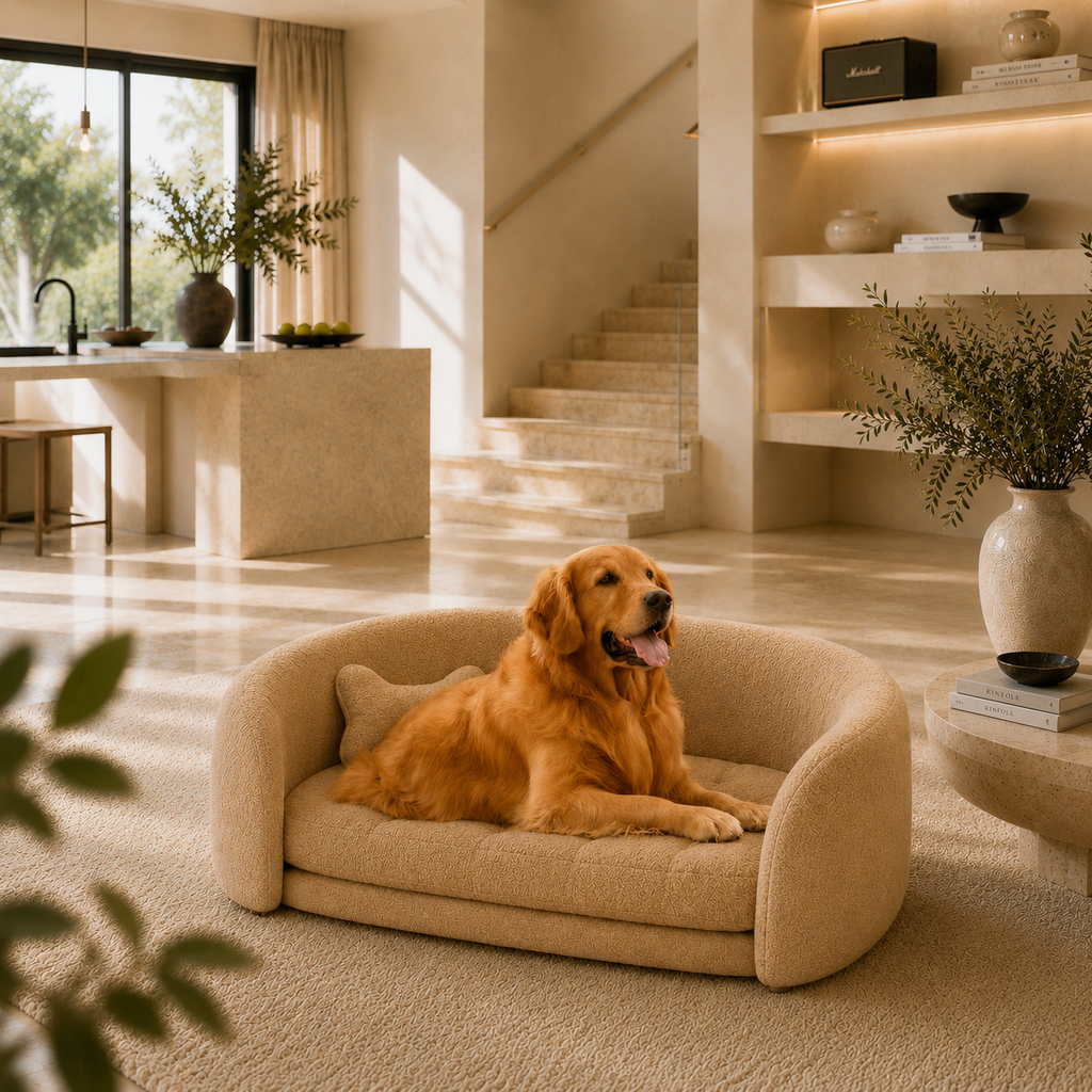 CozyCloud Plush Pet Sofa Bed